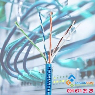 Cáp mạng Hosiwell Cat5e UTP (4P x 24 AWG, màu xanh) | PN: 30002-BL