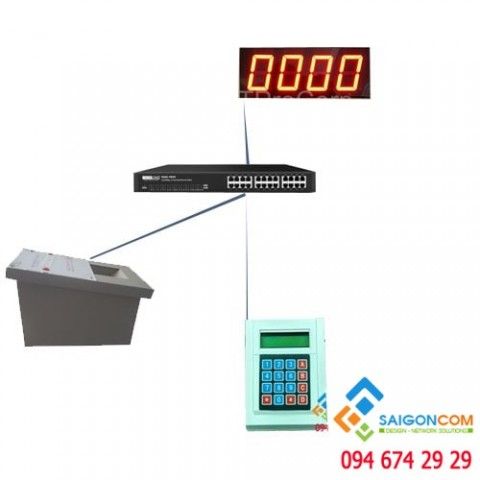 Bộ lấy số tự động tại một quầy ( máy lấy số, bảng led, bàn phím)