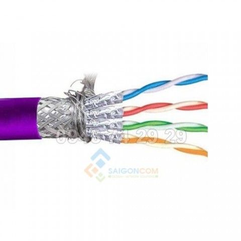 Cáp mạng VIVANCO CAT.6A S/FTP (LSZH, Purple) cuộn 305m màu tím