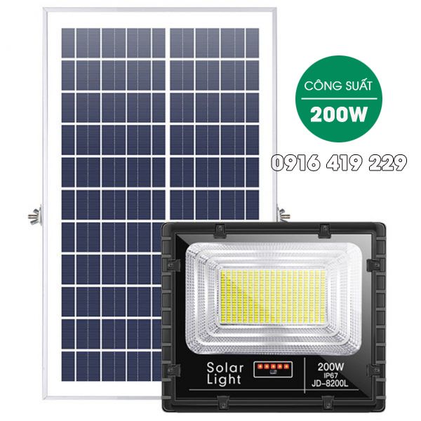 Đèn pha năng lượng mặt trời  200W | JD-8200L