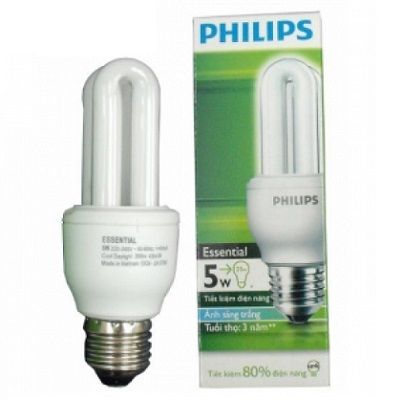 Bóng đèn ComPact Philips chữ U- 5W - E27