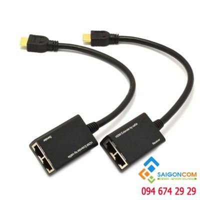 Bộ nối dài 30m  cáp HDMI bằng cáp mạng