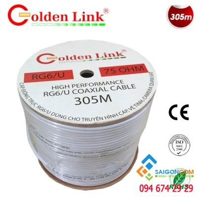 Cáp đồng trục Golden Link RG6/U - china