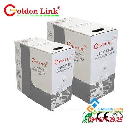 Cáp mạng Golden Link plus UTP Cat 5e - màu trắng xám