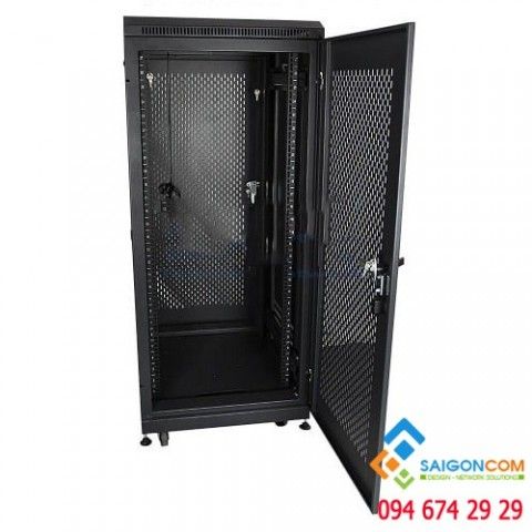 Tủ Comrack 36U D1000 - 19" (H1760xW600xD1070) dùng trong nhà, day 1.2mm
