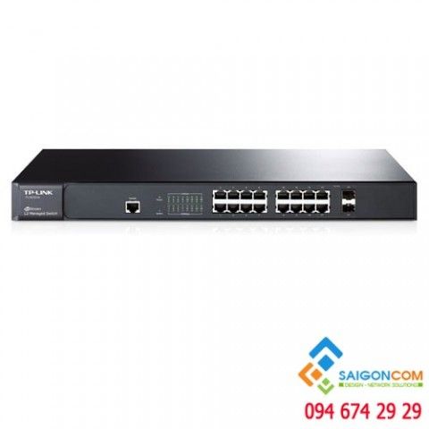 Bộ chia tín hiệu Switch TPLINK 16 Port 10/100/1000Mbps + 2-Slot SFP Managed