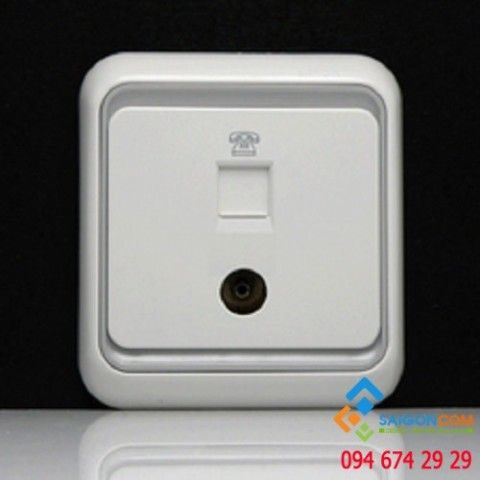 Bộ ổ cắm Tv và điện thoại chuẩn RJ11 60491-50 Simon