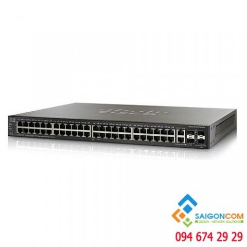 Switch Cisco 48-Port Managed Gigabit SG350-52  + 2 Gigabit copper/SFP combo + 2 SFP ports