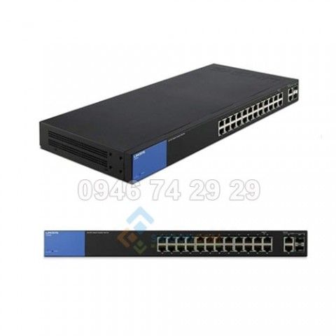 Switch Linksys Business LGS326 24-Port Gigabit Smart Managed  + 2x Gigabit SFP/RJ45 Combo Ports