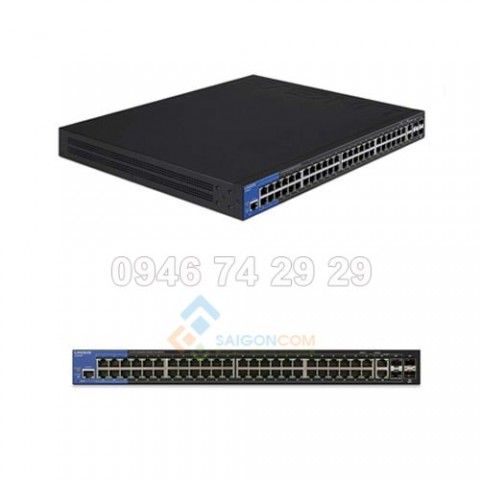 Switch Linksys Business LGS552P 48-Port Gigabit PoE+ (375W) Managed + 2x Gigabit SFP/RJ45 Combo Ports + 2x 10G SFP+ Ports