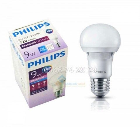 Đèn LED tròn Essential 9W Philips
