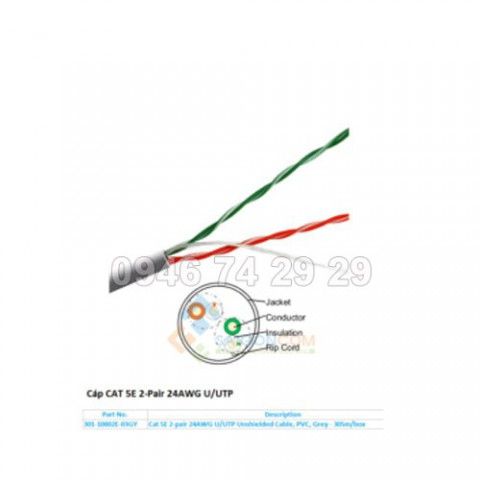 Alantek UTP Cable Cat 3 2 pair - cuộn 500m 301-100023-05GY