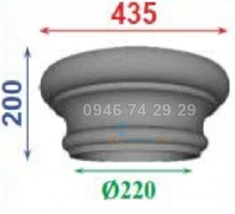 Đầu  cột 435x200mm