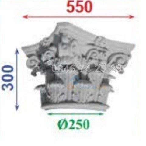 Đầu cột 550x300mm