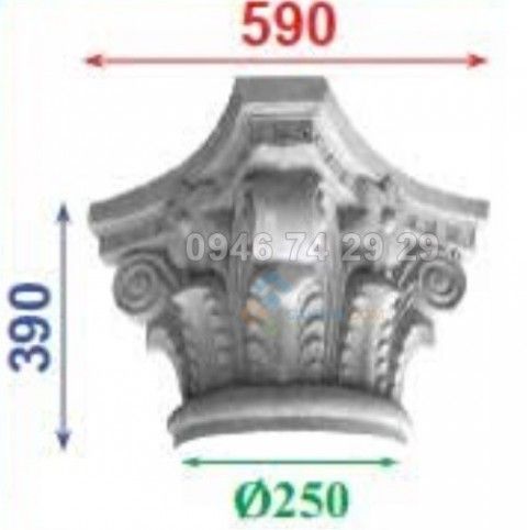 Đầu cột 590x390mm