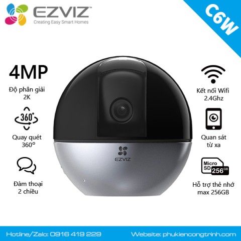 Camera Wifi Ezviz 4MP C6W