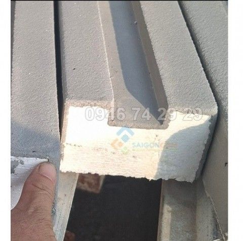 Phào chỉ bê tông nhẹ EPS kích thước 120x80mm - chữa U