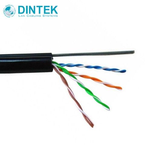 Cáp mạng ngoài trời DINTEK Cat5e UTP có thép gia cường (1101-03011A)