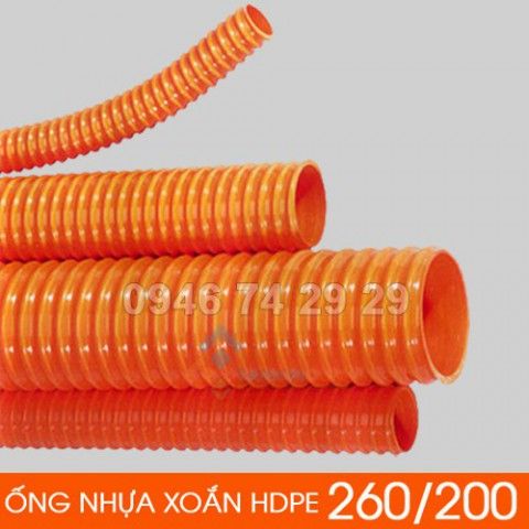 Ống nhựa gân xoắn HDPE 260/200
