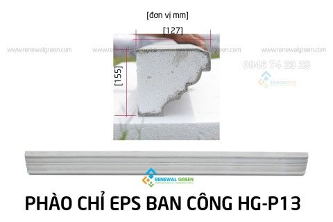 Phào chỉ EPS ban công 127x155x1000