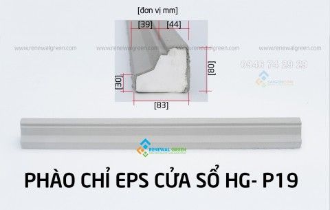 Phào chỉ EPS cửa sổ ngoài trời Kích thước 80x83x1000mm