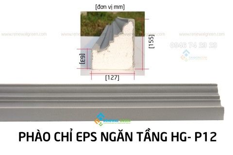 Phào chỉ eps ngăn tầng 127x155x1000mm