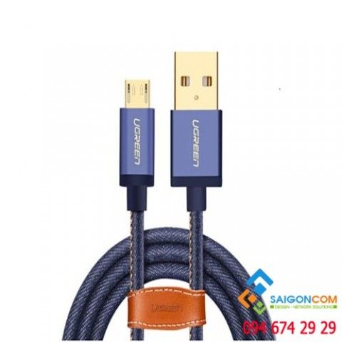 Cáp Micro USB bọc lưới dài 1m chính hãng Ugreen