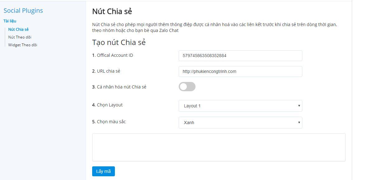 tao nut chia se zalo 1