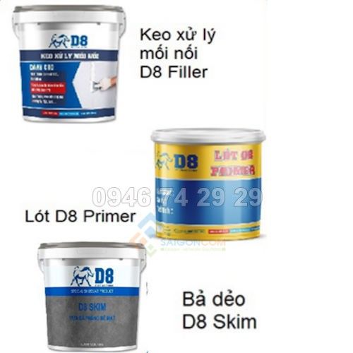 Keo chống nứt tường, xử lý mối nối  (5  lít  keo + 1 lít lót+ 5 lít vữa)