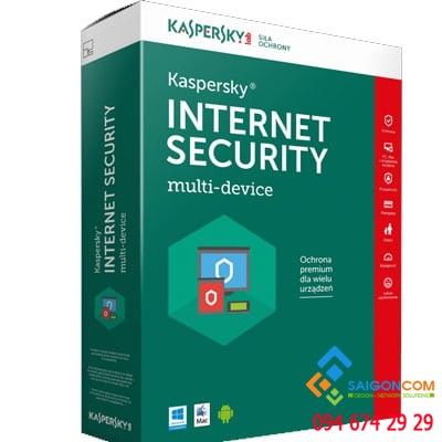 Phần mềm diệt virut Kaspersky Internet security dùng cho 5PC