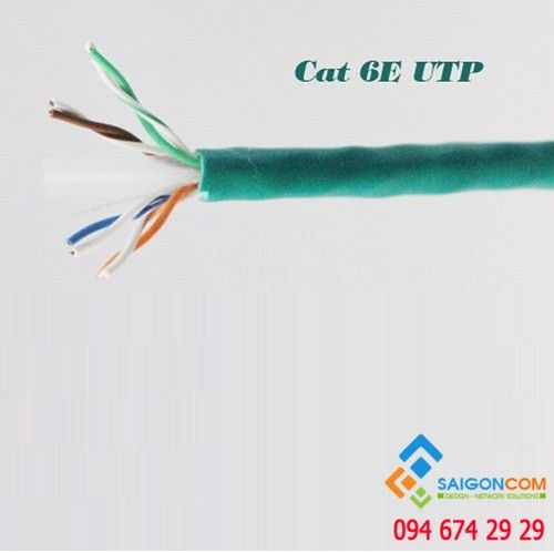 Dây cáp mạng Superlink CAT6E UTP màu xanh lá