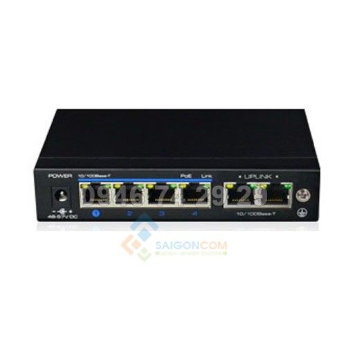 Switch ionnet4 ports PoE Ethernet , 802.3af/at, One Key CCTV, 6KV Lightning Protection