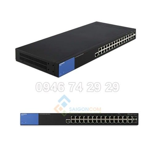 Switch Linksys 26-port 10/100/1000mbps Managed  + 2 RJ45/2 SFP Combo