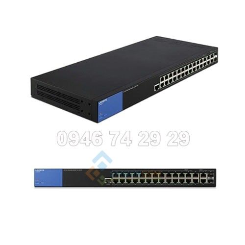 Switch Linksys Business LGS528P 24-Port Gigabit PoE+ (192W) Managed  + 2x Gigabit Ethernet + 2x Gigabit SFP/RJ45
