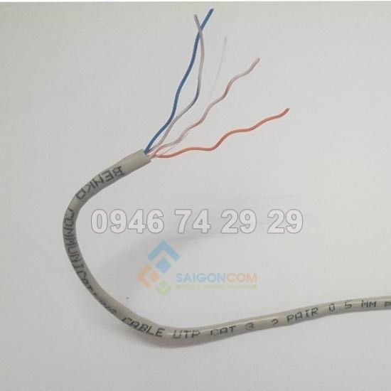 Cáp  cat3 UTP Telephone Cable, 2x2x0,5mm (2 pairs) Benka