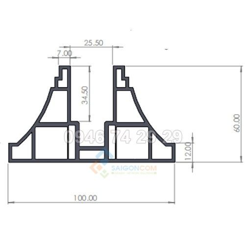 Nẹp chân trang trí 400x10x6cm - w06