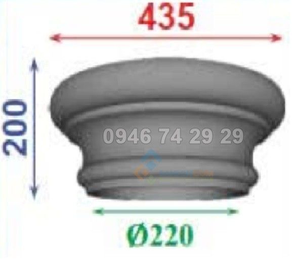 Đầu  cột 435x200mm