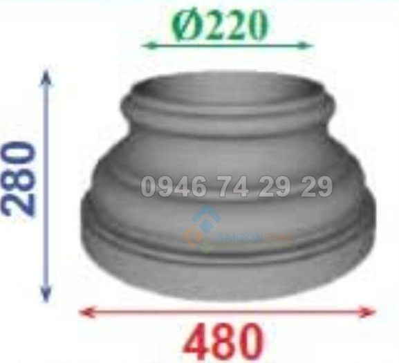 Chân  cột 480x280mm