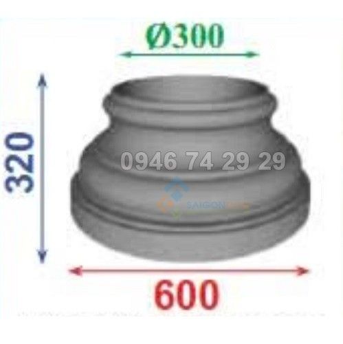 Chân cột 600x320mm