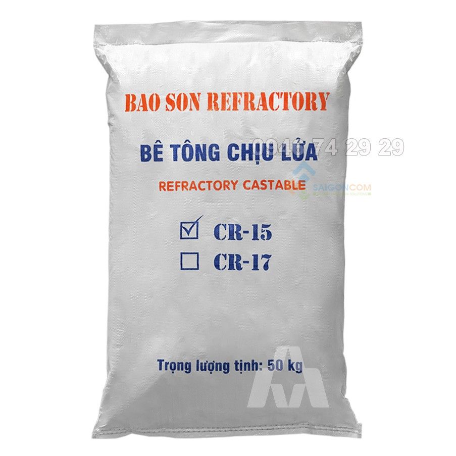 Bê tông chịu nhiệt 1500 °C (CR 15)