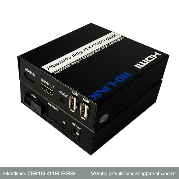 Bộ chuyển chuyển đổi HDMI sang cáp quang (SC) có cổng USB HL-HDMIL-1USB-20T/R