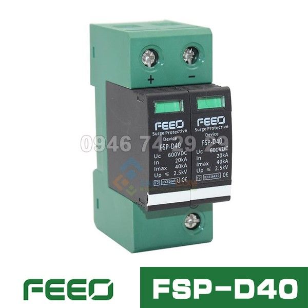 Chống sét DC FEEO 2P 600VDC | FSD-D40
