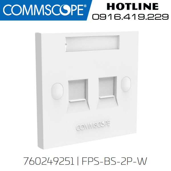 Mặt nạ mạng vuông Commscope 2 port (760249251)