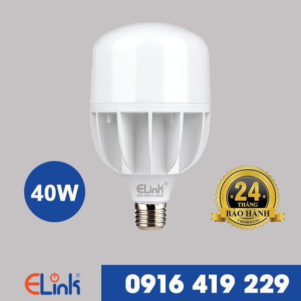Đèn LED Bulb trụ nhựa ELINK 40W  ánh sáng trắng | EBTN-40T