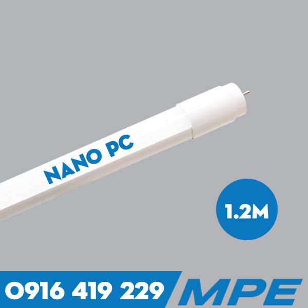 Bóng Đèn LED tuýp T8 Nano PC - 18W - 1m2 MPE NT8-120T/V
