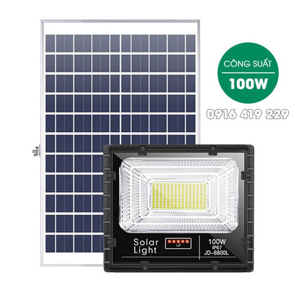 Đèn pha năng lượng mặt trời  100W | JD-8800L