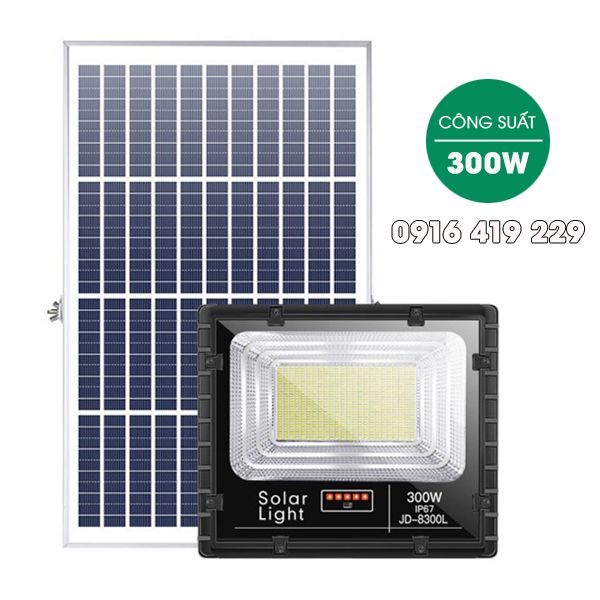 Đèn pha năng lượng mặt trời 300W | JD-8300L