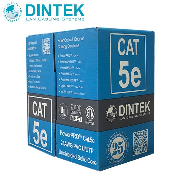 Cáp mạng CAT5E UTP Dintek 1101-03029 (305m/thùng)