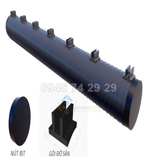 Ống nhựa gân HDPE làm phao nổi