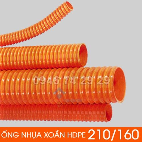 Ống nhựa gân xoắn HDPE 210/160